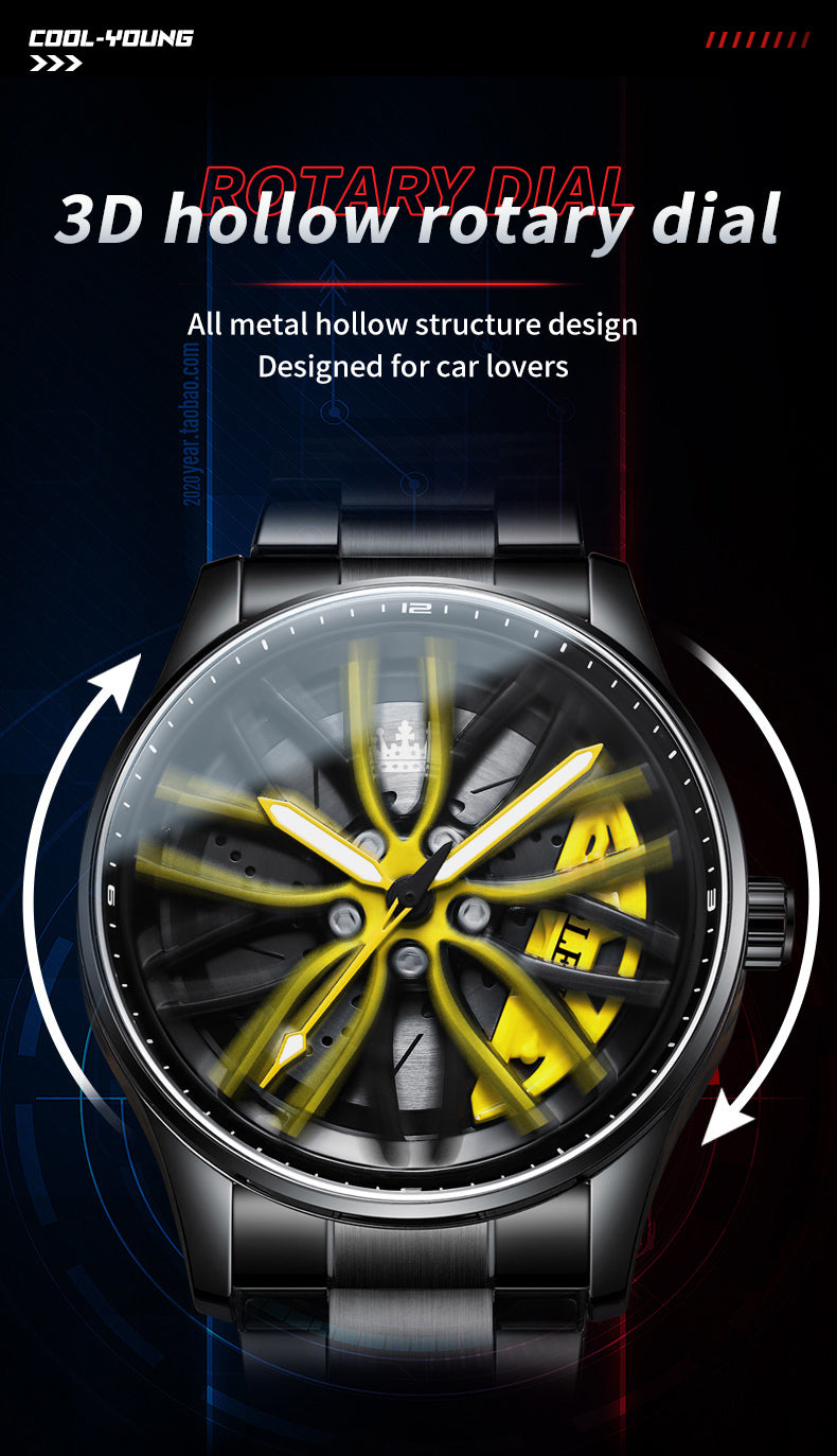 Stereoscopic Car Wheel Watch